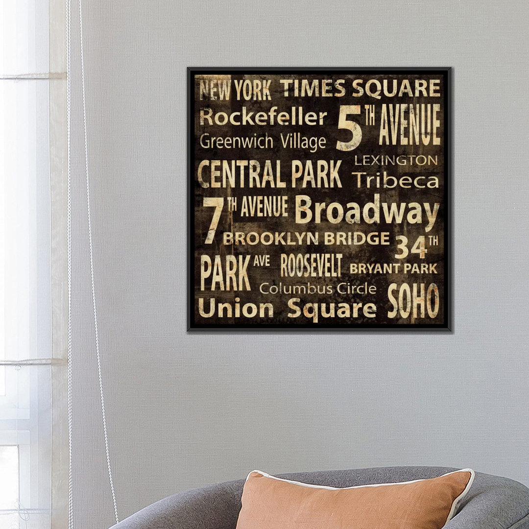 " NYC In Words " by Luke Wilson East Urban Home Mat 