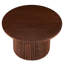 Table basse ronde de 27,56 pouces avec plateau en bois et placage en bois avec plateau en MDF et base en métal-303518705