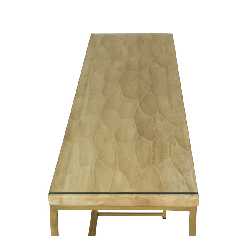 Caledian 116cm Glass Top Console Table
