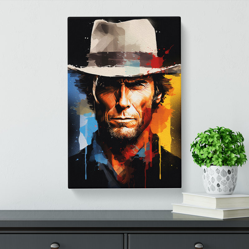 Clint Eastwood Constructivism - Wrapped Canvas, 76cm H x 50cm W x 3cm D
