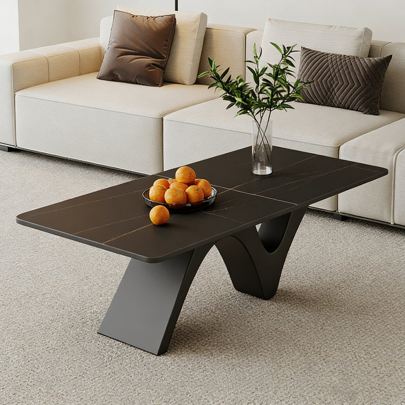Table basse Modern, Noir, H 15,74 po x L 47,24 po x l 23,62 po, Noir