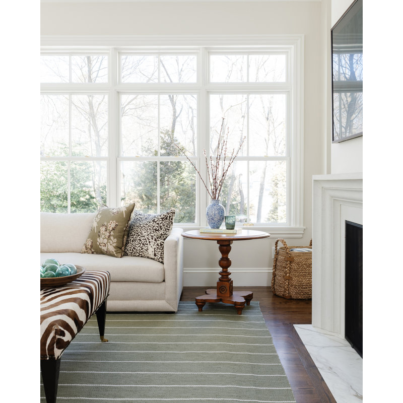 Area Rug in Green, Rectangle 3'6" x 5'6"