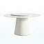 Table de salle à manger 59,05 po Modern White Stone