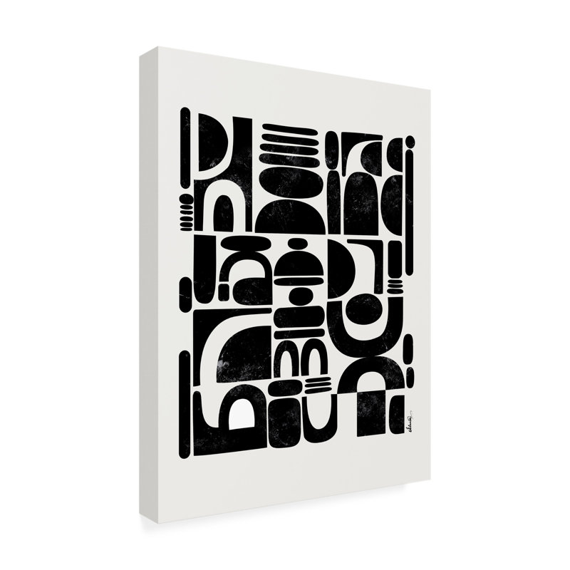«Fragmented» par Ishita Banerjee - peinture sur toile tendue, H 19 po x l 14 po x P 2 po