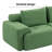 Green Corduroy L-shaped Sectional Sofa With 1 Ottoman-324074567