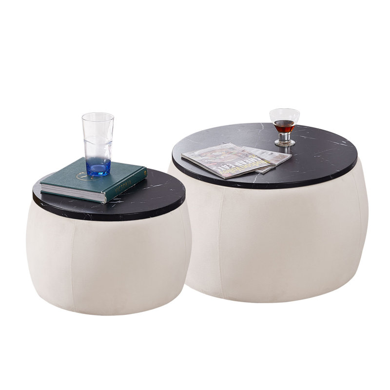Tables d'appoint Ysabelle, Rose, Blanc