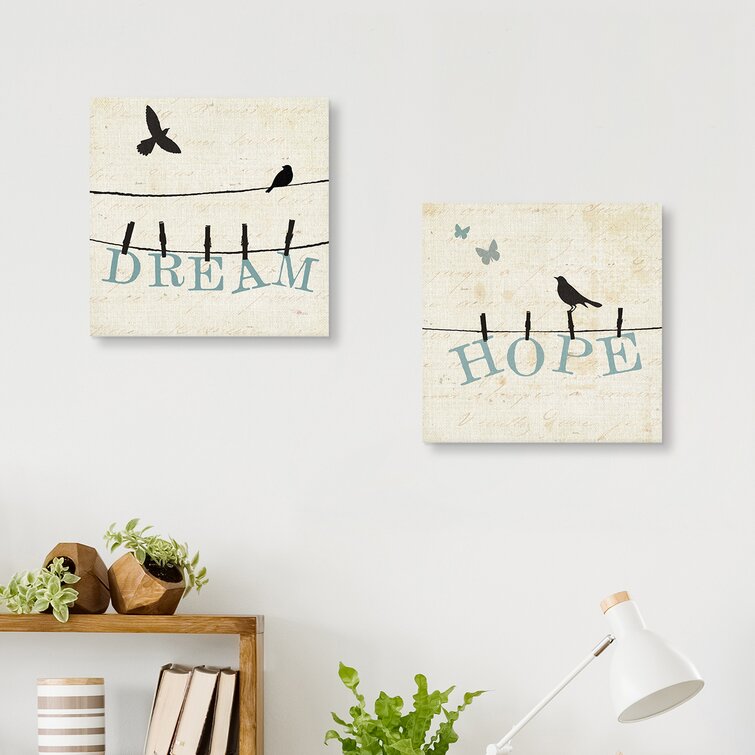 " Bird Talk I " by Pela Studio 2 - Pieces on Canvas