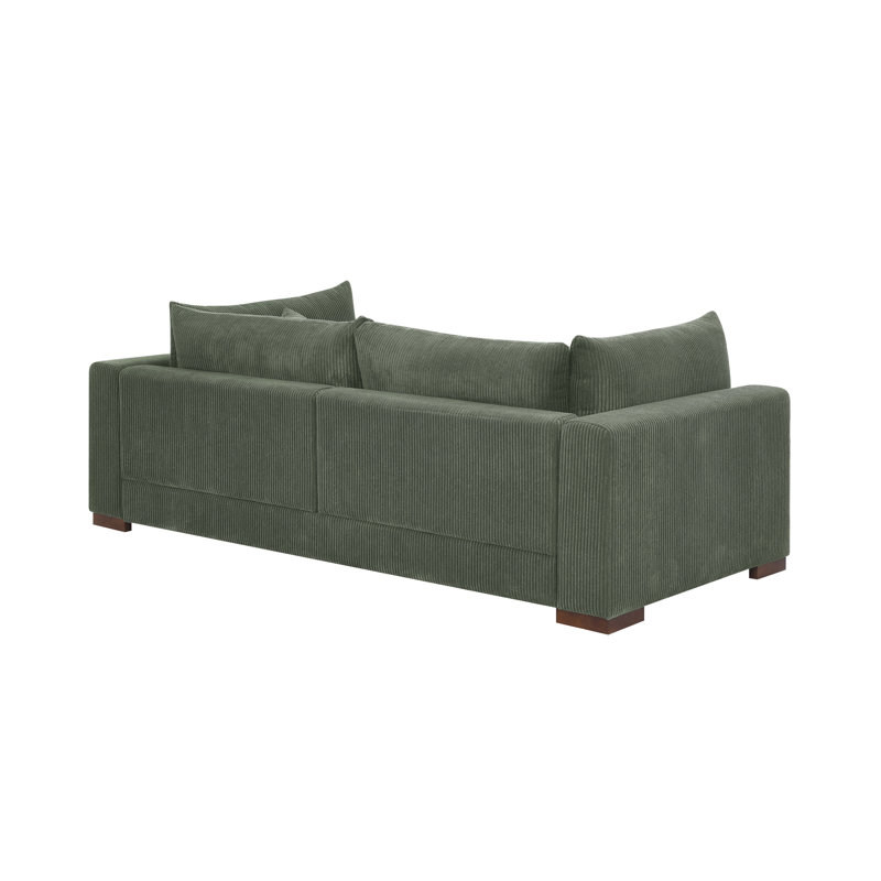 Alcantara 89.5" Square Arm Sofa - Modern Comfort