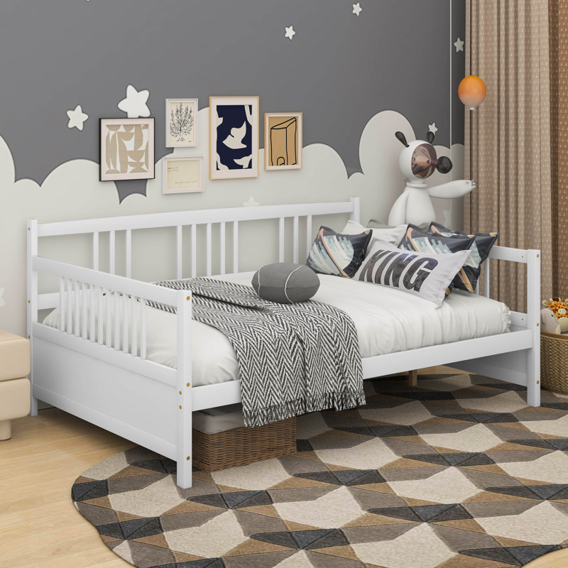 Full Size Daybed With Support Legs, White