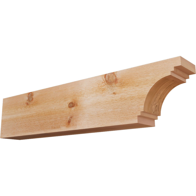 Pescadero Rough Sawn Rafter Tail, Western Red Cedar, 10" H x 48" W x 6" D