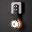 SNAPS LED Wall Sconce - White Finish - Black Leather - Pressed Glass-2105265200-2105265205