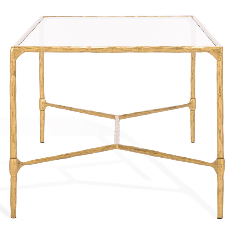 Isabellina Rectangular Coffee Table, Brass