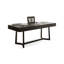 82.68" Smoky wood colour Rectangular Solid + Manufactured Wood with 4 drawers desk-109708079