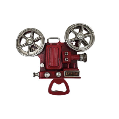 Vintage Movie Projector Fridge Magnet with Bottle Opener