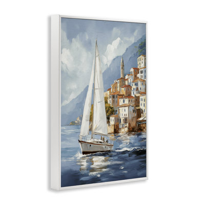 Voilier par Coastal Port, art de la giclée encadrée, design par Raymond Powers