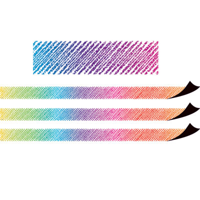 Teacher Created Resources Colourful Scribble Magnetic Border, 24 Feet Per Pack, 3 Packs
