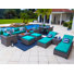 Gordo Wicker 15 - Person Patio Conversation Set with Cushions