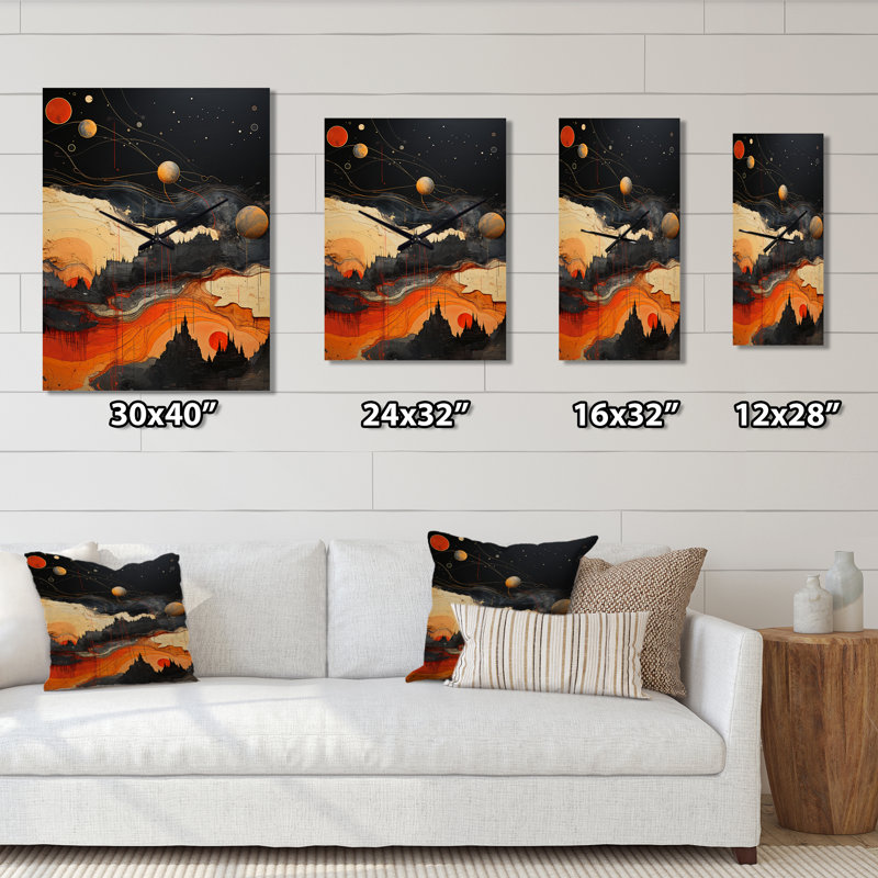 Jupiter Mars Majesty Bold I - Très grandes horloges murales Jupiter, H 28 po x l 12 po x P 1 po