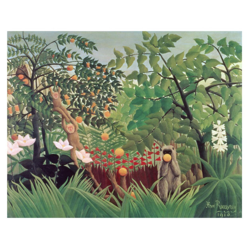 «Exotic Landscape» par Henri Rousseau - Estampe numérique, H 32 po x l 40 po