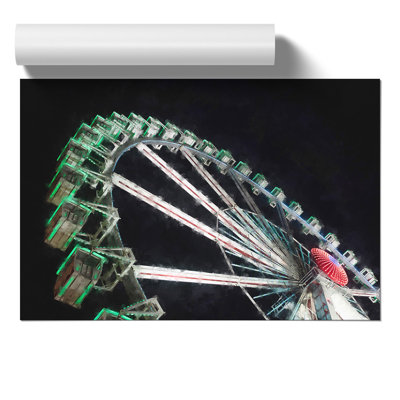 Ferris Wheel Painting - Frameless Print