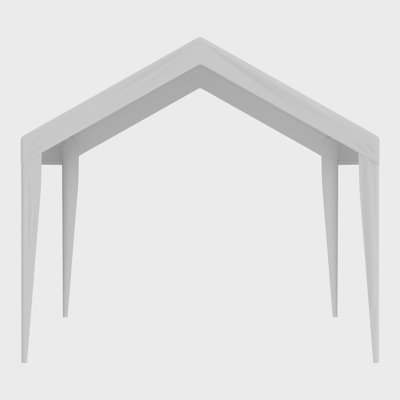 Carport Replacement Canopy Cover 10 X 20 Ft, Garage Top Tent Shelter Tarp Heavy-Duty Waterproof & UV Protected, Easy Installation With Ball Bungees,White (Only Top Cover, Frame Not Include)