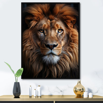 Animal Lion Portrait II - Lion Wall Art