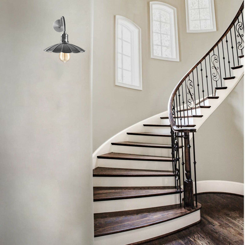 Rayden Armed Sconce, Brushed Silver