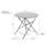 Modern Teal 30" Round Folding Outdoor Table with Umbrella Hole-741718484