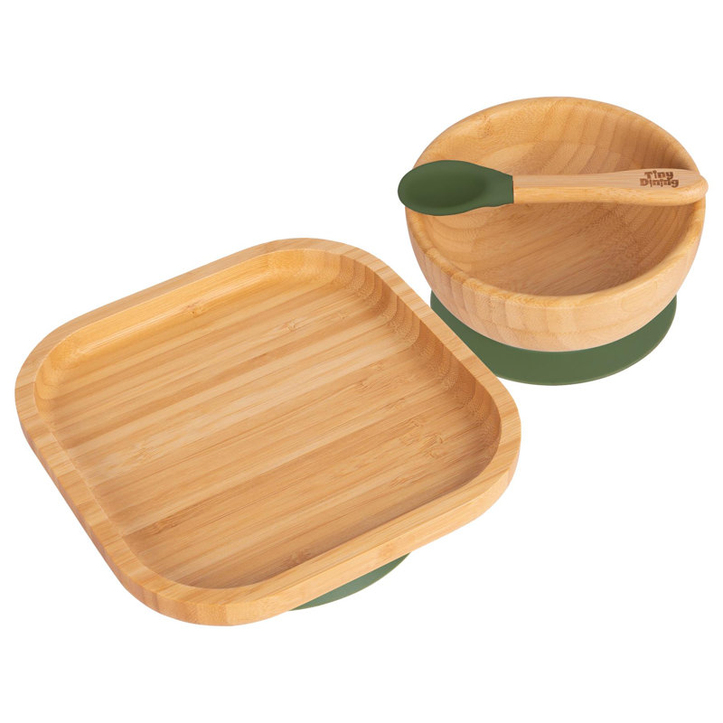 Dinnerware Set 3 Piece, Olive Green