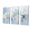 Ensemble de décorations murales abstraites bleues et blanches - Collages abstraits-107740755-107740757