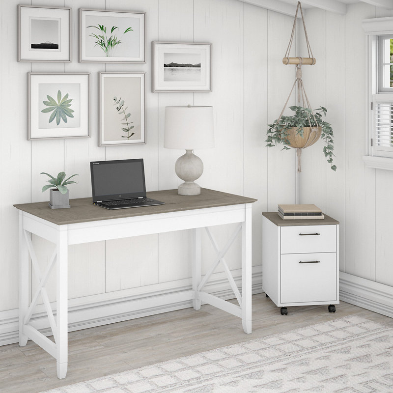 Bureau Ovia, Gris déclin / blanc pur
