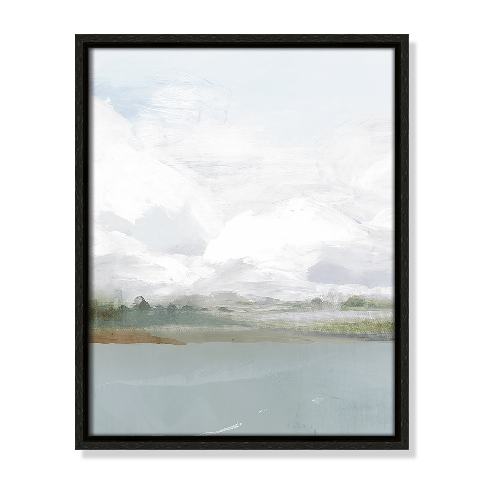 All Shore Painting, 15.5" H x 12.5" W, Black