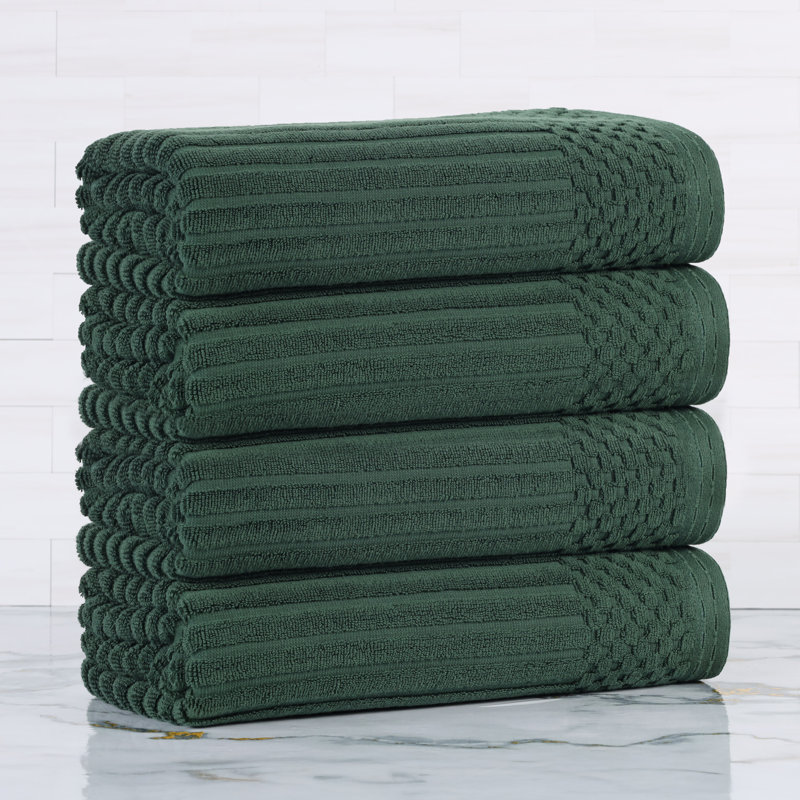 Ensemble de serviettes de bain Kaelea Soho, Ensemble de 4 serviettes de bain, Vert forêt