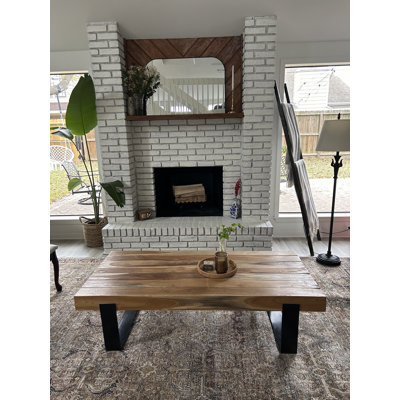 Solid Teak Logs Coffee Table