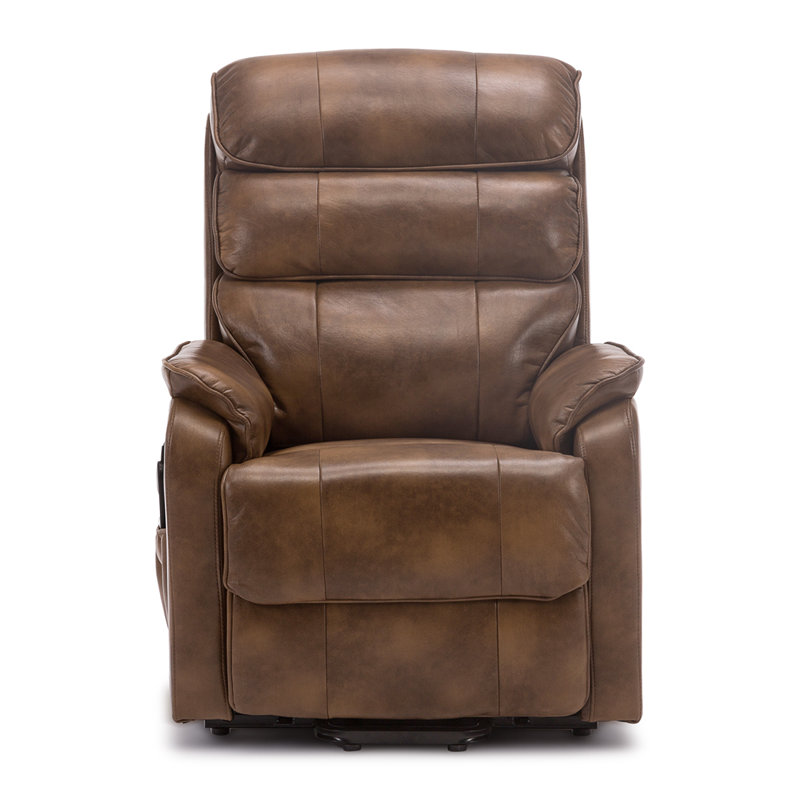 Whitely 82cm Wide Lift Assist Standard Recliner, Tan, Dual Motor Lift Assist