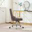 Chaise de bureau moderne rembourrée capitonnée à boutons en chenille, chaise de bureau pivotante réglable-119235538