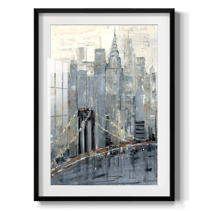 Midtown Morning - impression encadrée, H 25,5 po x l 17,5 po, Noir