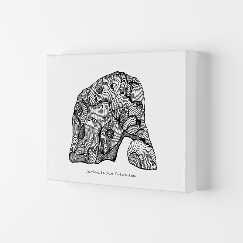 Font Elephant by Carissa Tanton - Wrapped Canvas Print, 59.4cm H x 84cm W x 4cm D