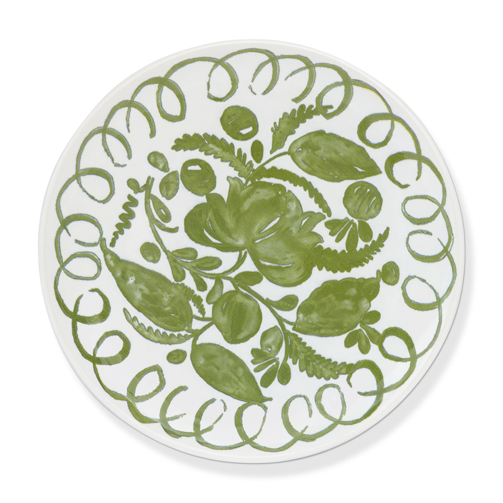 Hartley Pasta Bowl - Pink - 9.1", White, Green