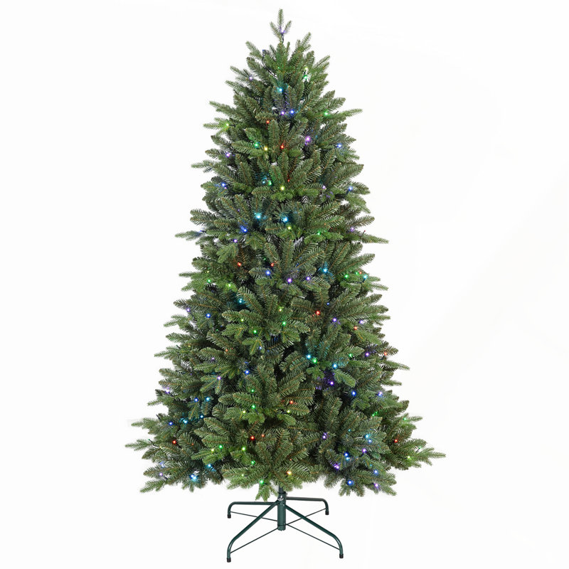 Arbre de Noël 7 pi avec 340 lumières DEL RVB, 2126 pointes en PE / PVC, 50 fonctions pour une décoration festive