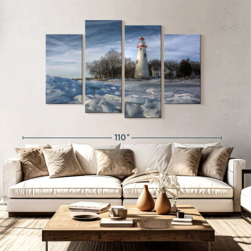 Aletra Winter At Marblehead Lighthouse, 54" H x 84" W