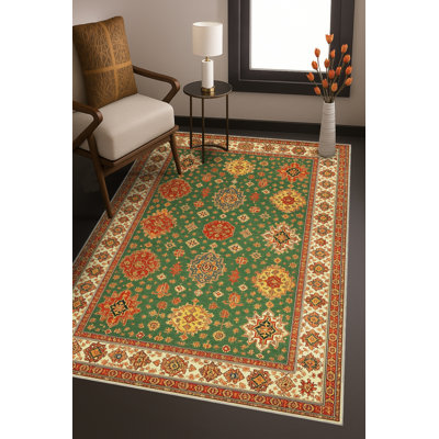 Mayssa Cotton Washable Oriental Indoor / Outdoor Rug