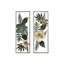Minimalist frame-style floral wrought iron wall decoration