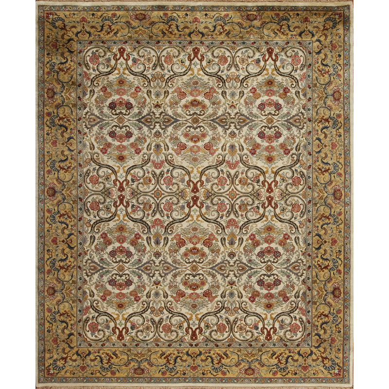 Golden Age Hand Knotted Wool Area Rug, Rectangle 12' x 18'