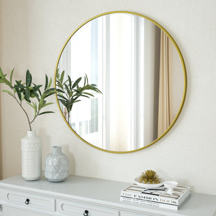 Laurel Antique Gold 34 Inch Round Wall Mirror by Erin Gates