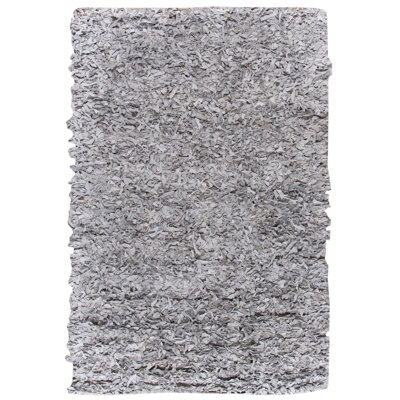 Godsey Handwoven Leather Solid Colour Rug