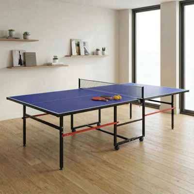 Foldable Table Tennis Game Set with Waterproof Surface for Adults/Teens, 2 Paddles and 3 Balls for Indoor/Outdoor