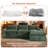 Balendin Feather Down Boneless L-Shaped Sectional Sofa, Apartment Couch with Ottoman,Modular-1506986618