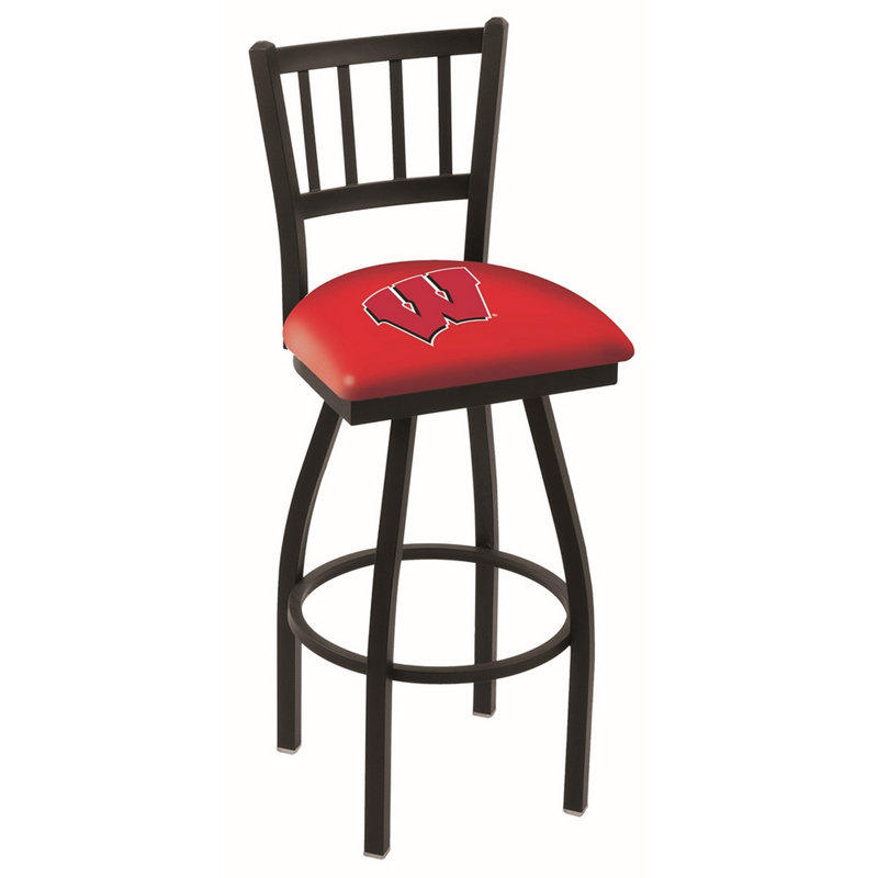 Tabouret de comptoir pivotant de 25 po NCAA, 30 po de hauteur, Wisconsin «W»