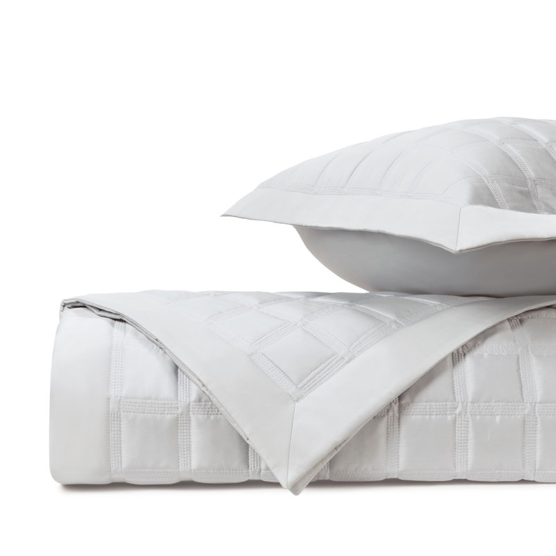 Athens 100% Cotton Sateen Coverlet, Pebble, King Coverlet